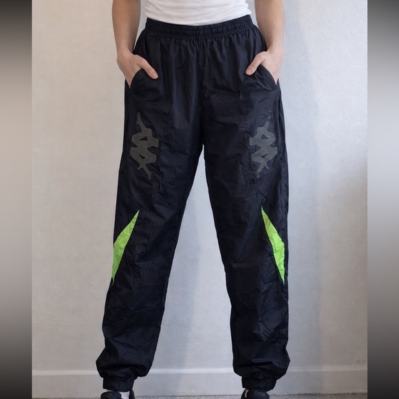 Kappa Pants - EXCELLENT CONDITION UNISEX MEDIUM KAPPA NYLON JOGGERS
